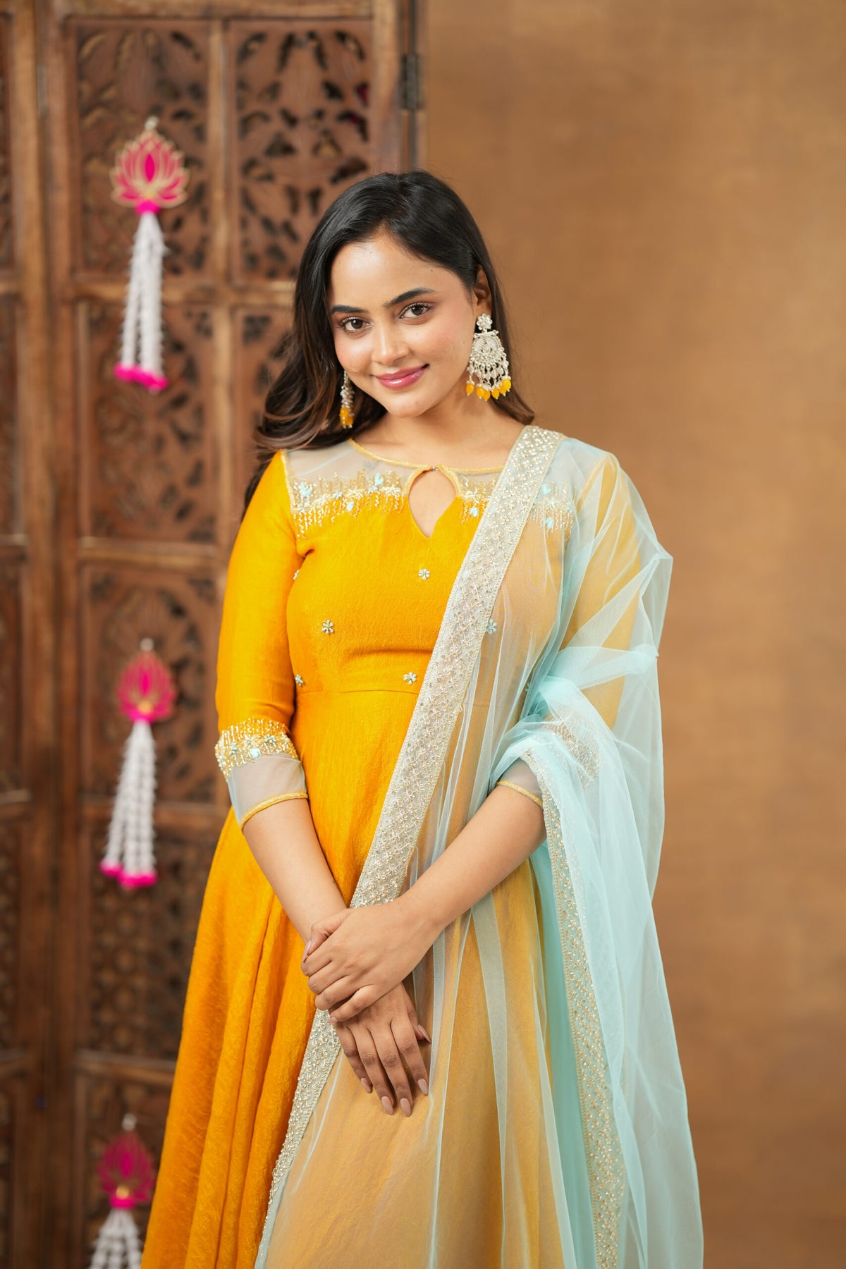 PC032 Mango yellow with sky-blue