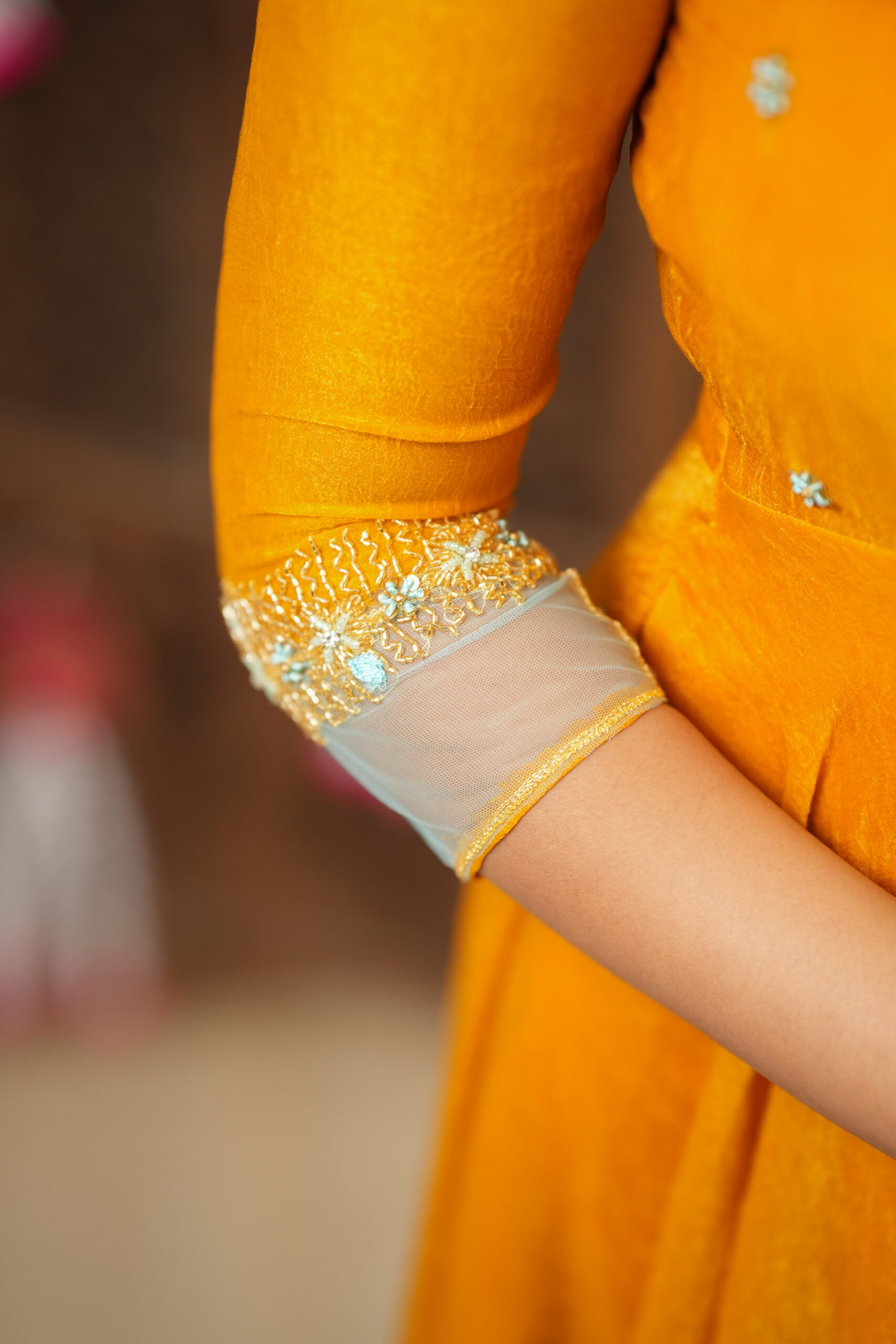 PC032 Mango yellow with sky-blue